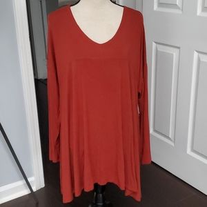 Kenar V-Neck Long Sleeve Draped Tunic